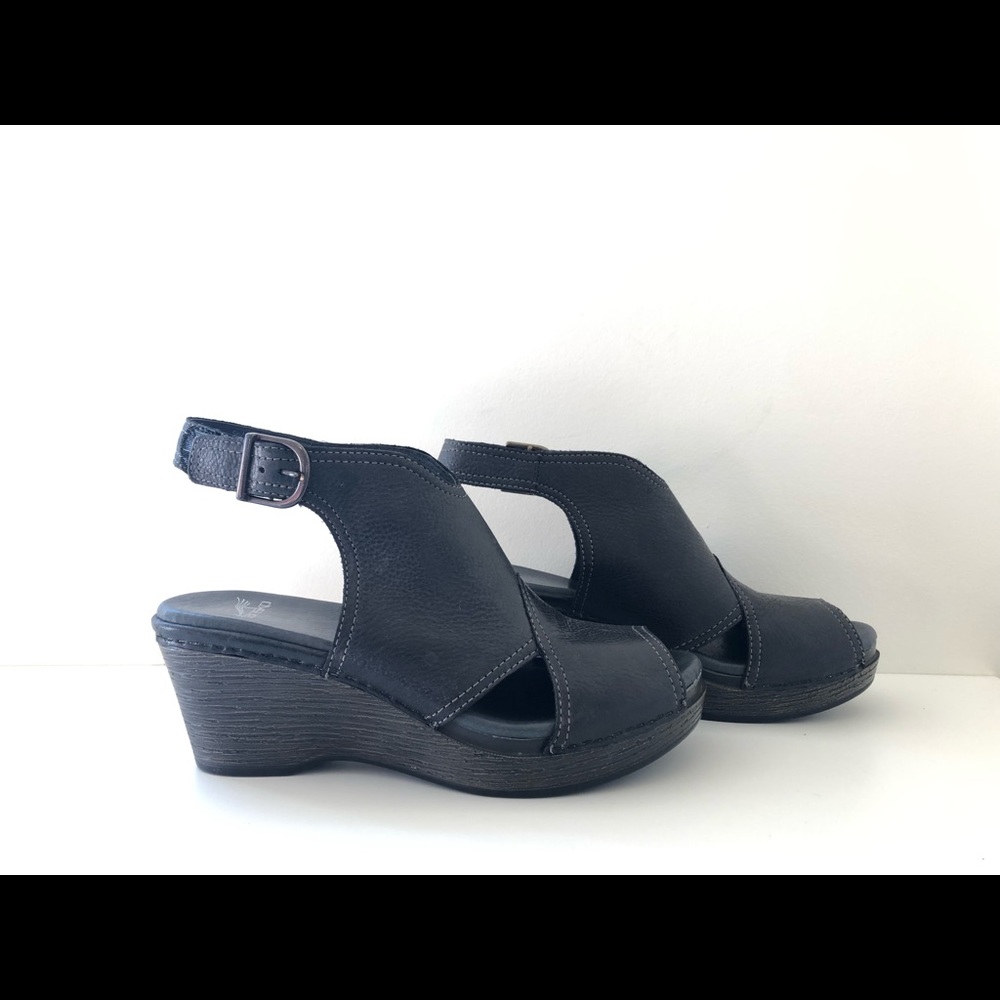 Dansko Vanda peep toe black